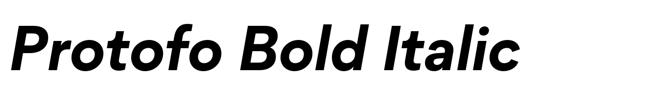 Protofo Bold Italic